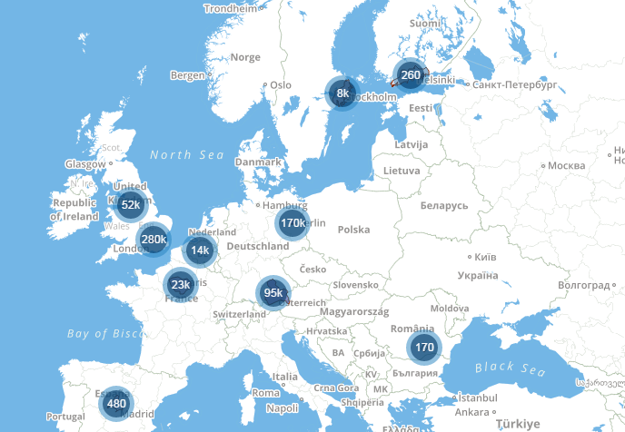 欧盟建立科技创业动态地图,跟踪展示欧洲科技创业情况